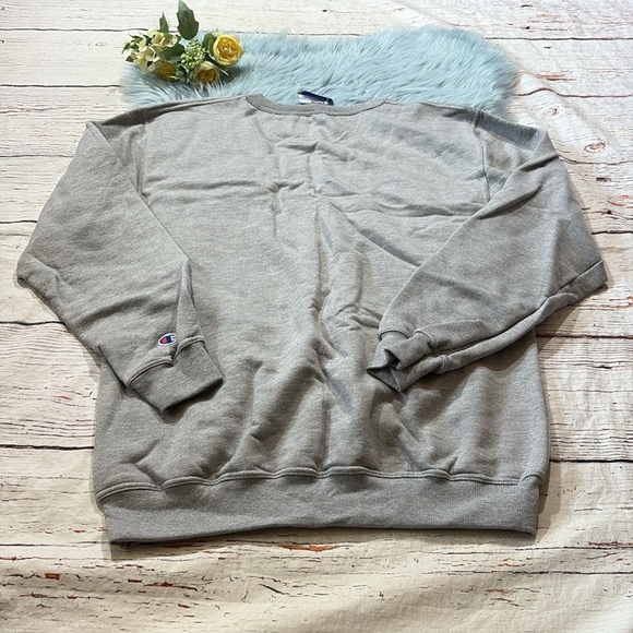 NWT Champion Powerblend Fleece Midweight Pullover Sweatshirt Grey Sz LT - Picture 10 of 10